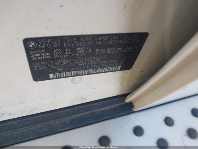Продаж на аукціоні авто 2011 Bmw X5 Xdrive35d, vin: 5UXZW0C57BL369452, номер лоту: 45746750