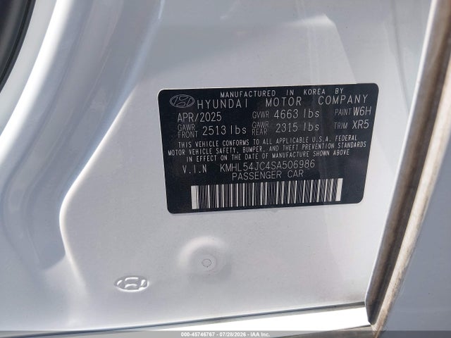 Hyundai Sonata N Line 2025 KMHL54JC4SA506986 Image 9