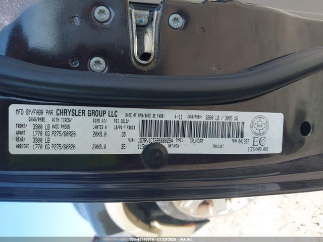 45746976 :رقم المزاد ، 1D7RV1CT6BS660254 vin ، 2011 Ram Ram 1500 Laramie Longhorn مزاد بيع