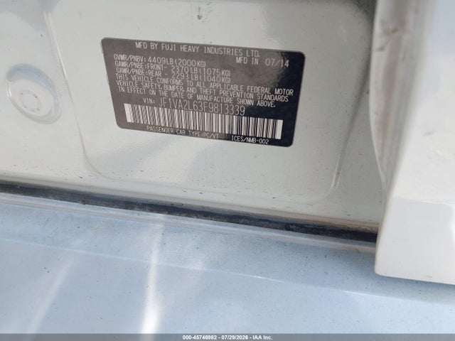 Subaru Wrx Sti 2015 JF1VA2L63F9813339 Image 9