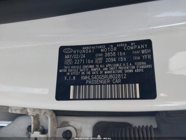 KMHLS4DG5RU802812 Hyundai ELANTRA SEL