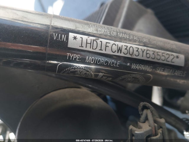 Продажа на аукционе авто 2003 Harley-davidson Flhtcui, vin: 1HD1FCW303Y635522, номер лота: 45747409