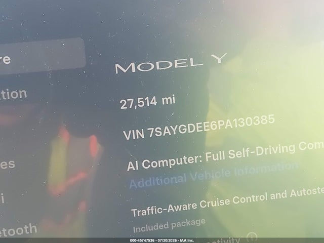 2023 Tesla Model Y Awd/long Range Dual Motor All-wheel Drive მანქანა იყიდება აუქციონზე, vin: 7SAYGDEE6PA130385, აუქციონის ნომერი: 45747536