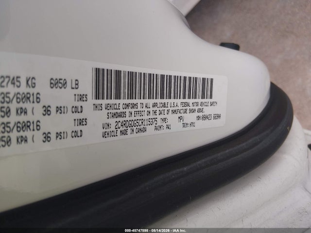 Aukcja sprzedaży 2012 Dodge Grand Caravan Crew, vin: 2C4RDGDG5CR115375, numer aukcji: 45747598