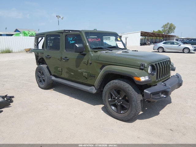 2021 Jeep Wrangler Unlimited Sahara Altitude 4x4 მანქანა იყიდება აუქციონზე, vin: 1C4HJXEN9MW558204, აუქციონის ნომერი: 45747624