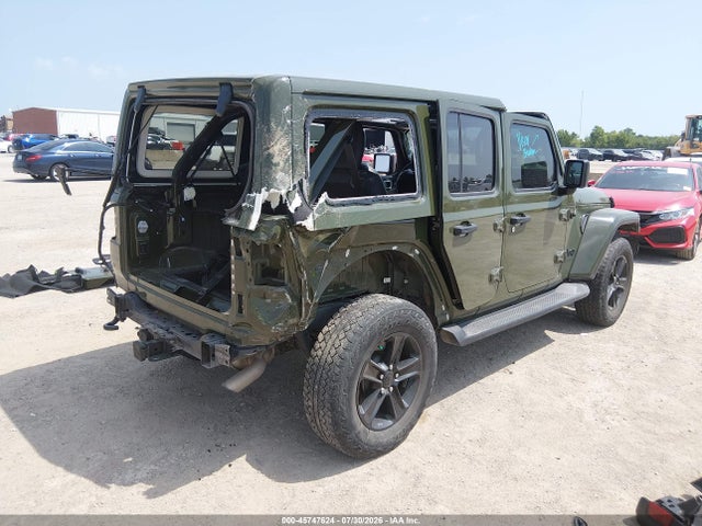 2021 Jeep Wrangler Unlimited Sahara Altitude 4x4 მანქანა იყიდება აუქციონზე, vin: 1C4HJXEN9MW558204, აუქციონის ნომერი: 45747624