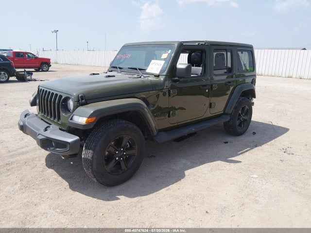 2021 Jeep Wrangler Unlimited Sahara Altitude 4x4 მანქანა იყიდება აუქციონზე, vin: 1C4HJXEN9MW558204, აუქციონის ნომერი: 45747624