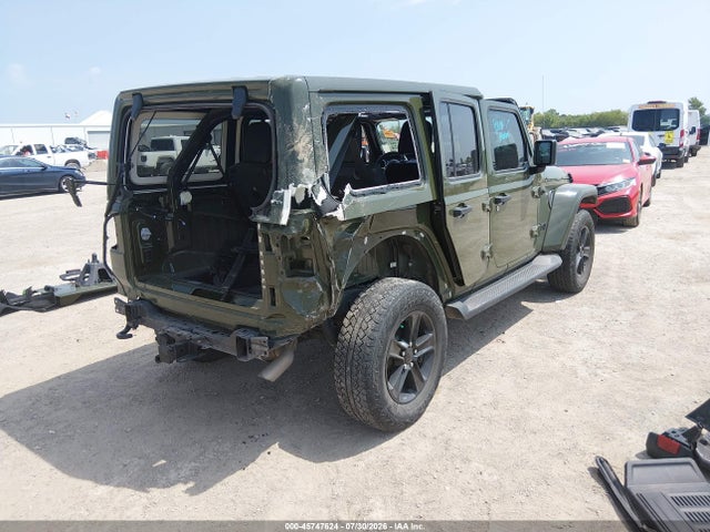 2021 Jeep Wrangler Unlimited Sahara Altitude 4x4 მანქანა იყიდება აუქციონზე, vin: 1C4HJXEN9MW558204, აუქციონის ნომერი: 45747624
