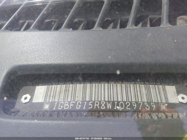 Aukcja sprzedaży 1998 Chevrolet Chevy Van G1500, vin: 1GBFG15R8W1029739, numer aukcji: 45747763