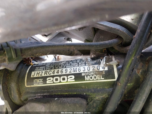 Aukcja sprzedaży 2002 Honda Vt750 Cdc, vin: JH2RC44692M630204, numer aukcji: 45747844