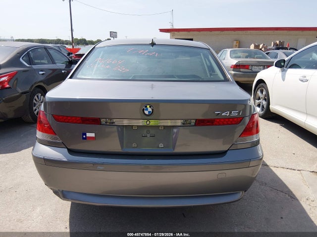2003 Bmw 745i მანქანა იყიდება აუქციონზე, vin: WBAGL63443DP61664, აუქციონის ნომერი: 45747854