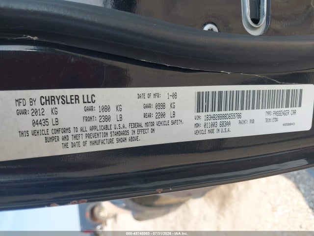 Aukcja sprzedaży 2008 Dodge Caliber Se, vin: 1B3HB28B88D659786, numer aukcji: 45748060