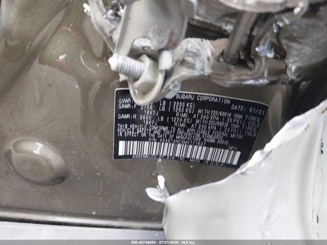 Продажа на аукционе авто 2021 Subaru Outback Limited, vin: 4S4BTANC6M3171697, номер лота: 45748080