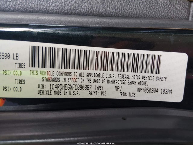 Dodge Durango Citadel 2015 1C4RDHEGXFC880387 Image 9