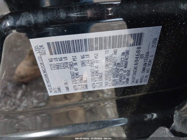 2024 Nissan Rogue S Intelligent Awd მანქანა იყიდება აუქციონზე, vin: 5N1BT3AB1RC694688, აუქციონის ნომერი: 45748232