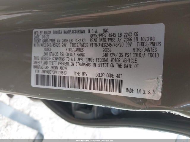 2023 Mazda Cx-50 2.5 Turbo Premium Plus მანქანა იყიდება აუქციონზე, vin: 7MMVABEY0PN109553, აუქციონის ნომერი: 45748292