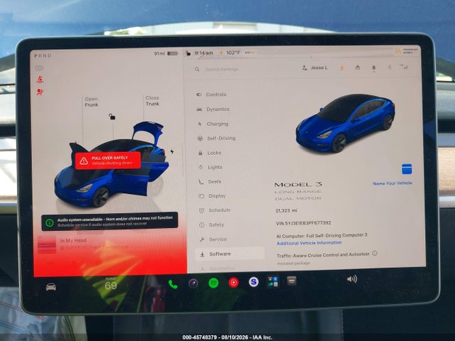 Aukcja sprzedaży 2023 Tesla Model 3 Long Range Dual Motor All-wheel Drive, vin: 5YJ3E1EB3PF677392, numer aukcji: 45748379