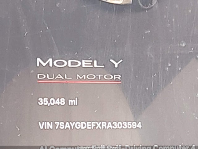 Продажа на аукционе авто 2024 Tesla Model Y Performance Dual Motor All-wheel Drive, vin: 7SAYGDEFXRA303594, номер лота: 45748459