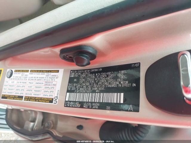 Aukcja sprzedaży 2008 Lexus Gx 470, vin: JTJBT20X280156557, numer aukcji: 45748510