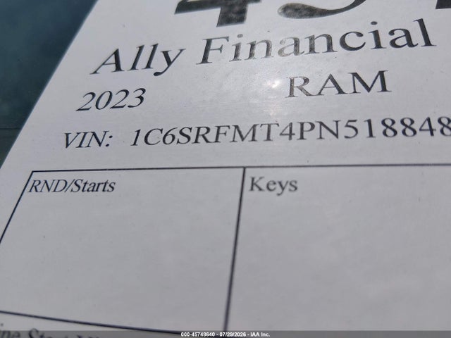 45748640 :رقم المزاد ، 1C6SRFMT4PN518848 vin ، 2023 Ram 1500 مزاد بيع