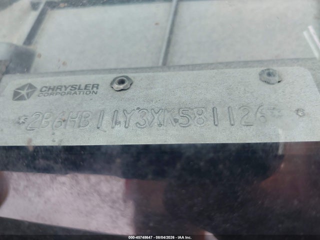 Aukcja sprzedaży 1999 Dodge Ram Van 1500 Commercial/conversion, vin: 2B6HB11Y3XK581126, numer aukcji: 45748647