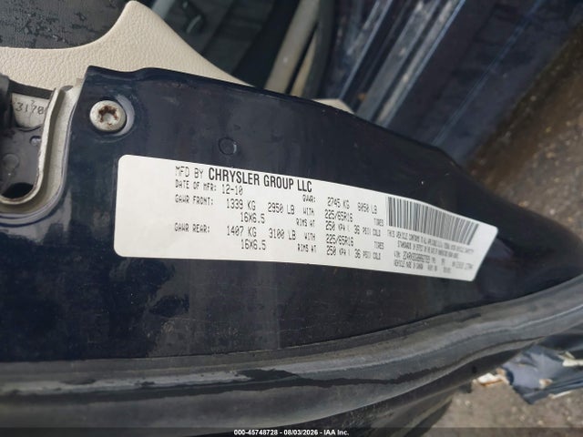 45748728 :رقم المزاد ، 2D4RN3DG8BR627929 vin ، 2011 Dodge Grand Caravan Mainstreet مزاد بيع