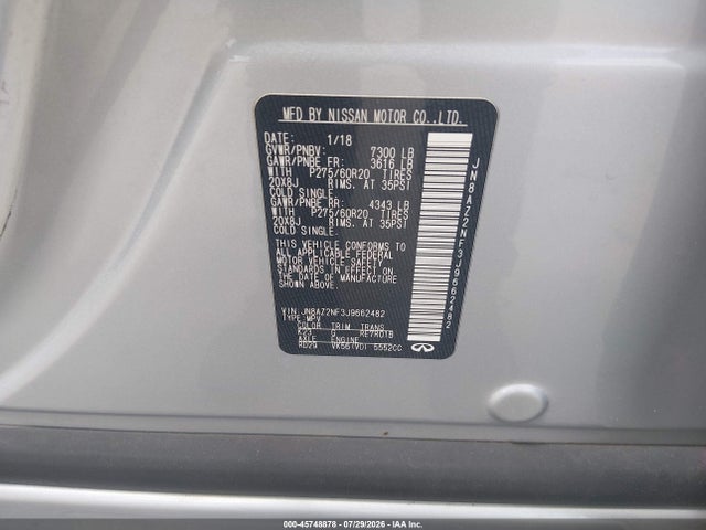 JN8AZ2NF3J9662482 Infiniti QX80