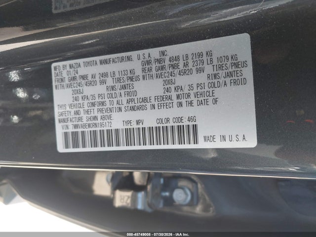 Aukcja sprzedaży 2024 Mazda Cx-50 2.5 S Premium Plus, vin: 7MMVABEM0RN195172, numer aukcji: 45749008