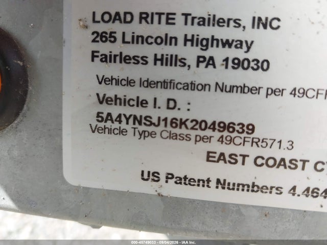45749033 :رقم المزاد ، YDV48154B919 vin ، 2019 Sea Doo Other مزاد بيع