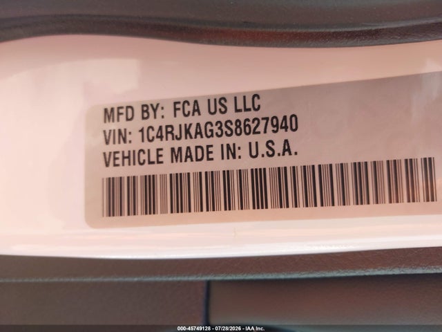 Продаж на аукціоні авто 2025 Jeep Grand Cherokee L Laredo X 4x4, vin: 1C4RJKAG3S8627940, номер лоту: 45749128