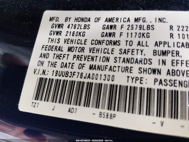Acura Tlx Advance Pkg 2018 19UUB3F76JA001300 Image 9