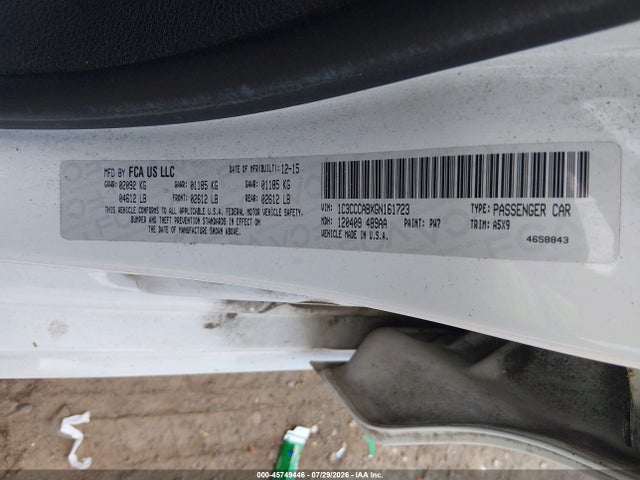 Продажа на аукционе авто 2016 Chrysler 200 Limited, vin: 1C3CCCABXGN161723, номер лота: 45749446