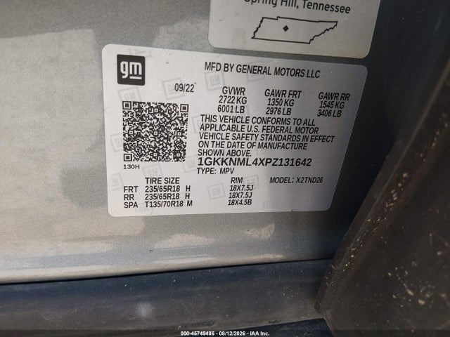 2023 Gmc Acadia Fwd Slt მანქანა იყიდება აუქციონზე, vin: 1GKKNML4XPZ131642, აუქციონის ნომერი: 45749486