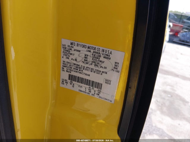 Продаж на аукціоні авто 2004 Ford F-150 Stx/xl/xlt, vin: 1FTRX14W74KC73048, номер лоту: 45749571