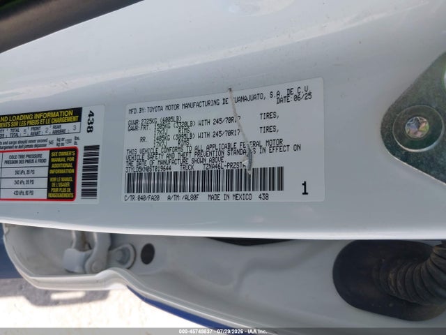 Aukcja sprzedaży 2025 Toyota Tacoma Sr, vin: 3TYLD5KN0ST019644, numer aukcji: 45749837