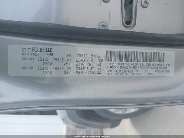 1C4PJMCB3KD341176 Jeep Cherokee Latitude 4x4