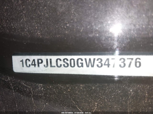 45749944 :رقم المزاد ، 1C4PJLCS0GW347376 vin ، 2016 Jeep Cherokee Latitude مزاد بيع