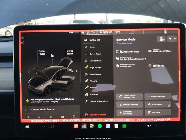 Aukcja sprzedaży 2023 Tesla Model Y Performance Dual Motor All-wheel Drive, vin: 7SAYGDEFXPF916587, numer aukcji: 45750006