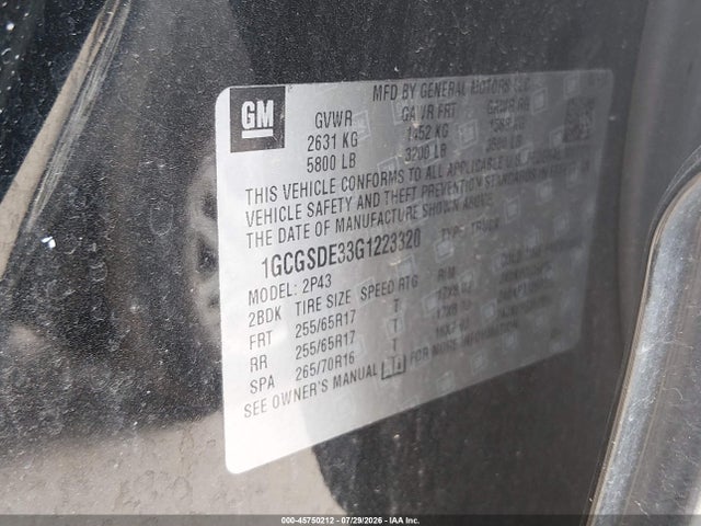 Aukcja sprzedaży 2016 Chevrolet Colorado 2wd Z71, vin: 1GCGSDE33G1223320, numer aukcji: 45750212