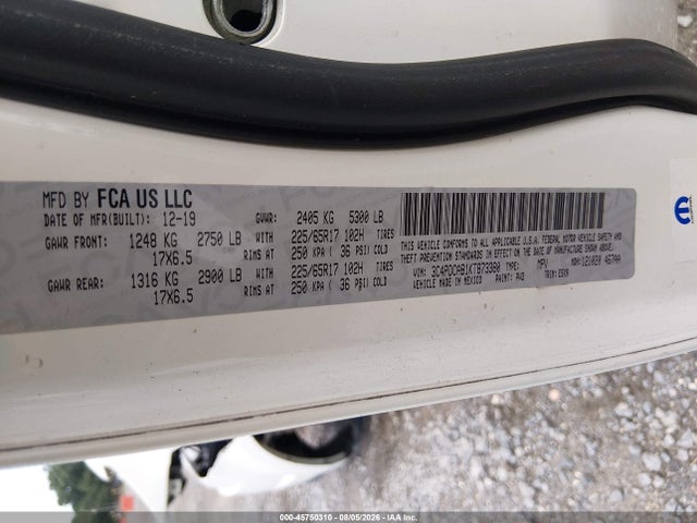 Aukcja sprzedaży 2019 Dodge Journey Se Value Package, vin: 3C4PDCAB1KT873380, numer aukcji: 45750310