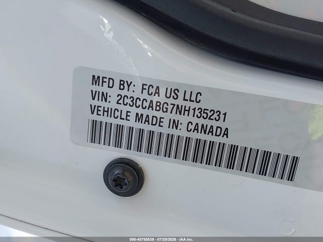 2022 Chrysler 300 S მანქანა იყიდება აუქციონზე, vin: 2C3CCABG7NH135231, აუქციონის ნომერი: 45750539