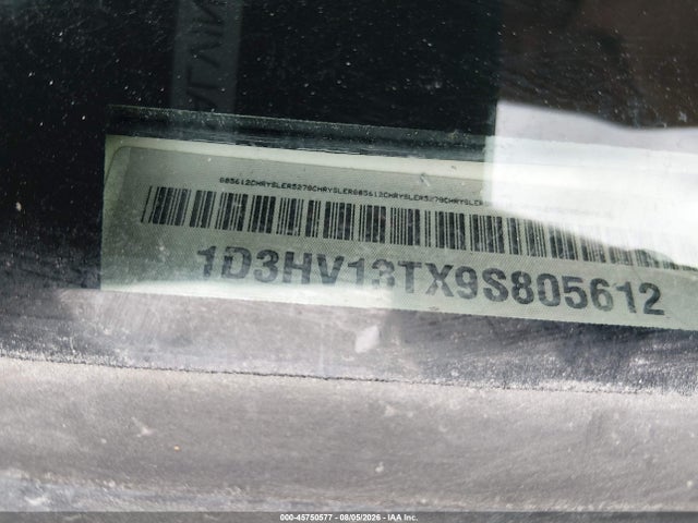 45750577 :رقم المزاد ، 1D3HV13TX9S805612 vin ، 2009 Dodge Ram 1500 Slt/sport/trx مزاد بيع