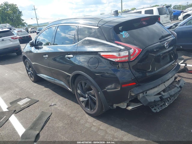 45750765 :رقم المزاد ، 5N1AZ2MH3JN134135 vin ، 2018 Nissan Murano Sl مزاد بيع