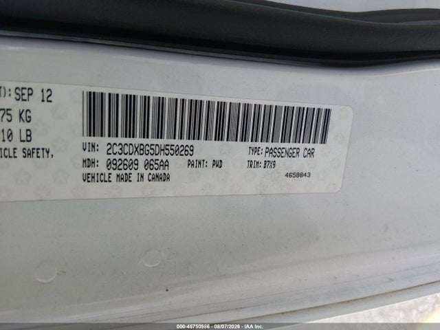 Продаж на аукціоні авто 2013 Dodge Charger Se, vin: 2C3CDXBG5DH550269, номер лоту: 45750986