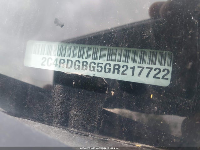 Продаж на аукціоні авто 2016 Dodge Grand Caravan American Value Pkg, vin: 2C4RDGBG5GR217722, номер лоту: 45751085