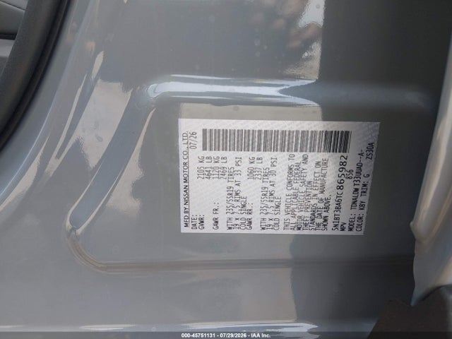 Продажа на аукционе авто 2026 Nissan Rogue Dark Armor, vin: 5N1BT3BA6TC865982, номер лота: 45751131