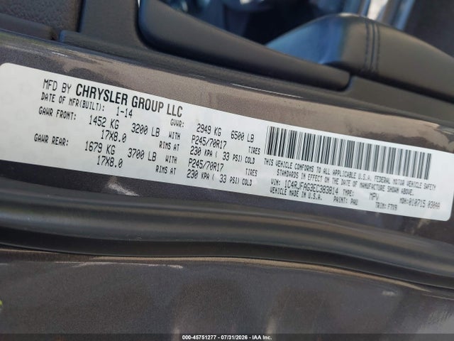 Продаж на аукціоні авто 2014 Jeep Grand Cherokee Laredo, vin: 1C4RJFAG3EC383814, номер лоту: 45751277