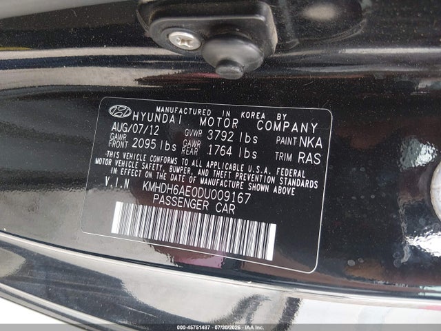 2013 Hyundai Elantra Se მანქანა იყიდება აუქციონზე, vin: KMHDH6AE0DU009167, აუქციონის ნომერი: 45751487