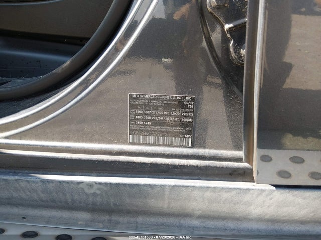 45751503 :رقم المزاد ، 4JGBF2FE7CA798125 vin ، 2012 Mercedes-benz Gl 350 Bluetec 4matic مزاد بيع