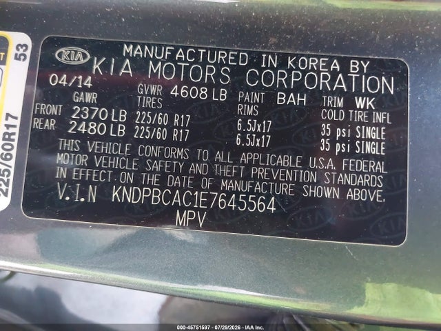 KIA Sportage Lx 2014 KNDPBCAC1E7645564 Image 9